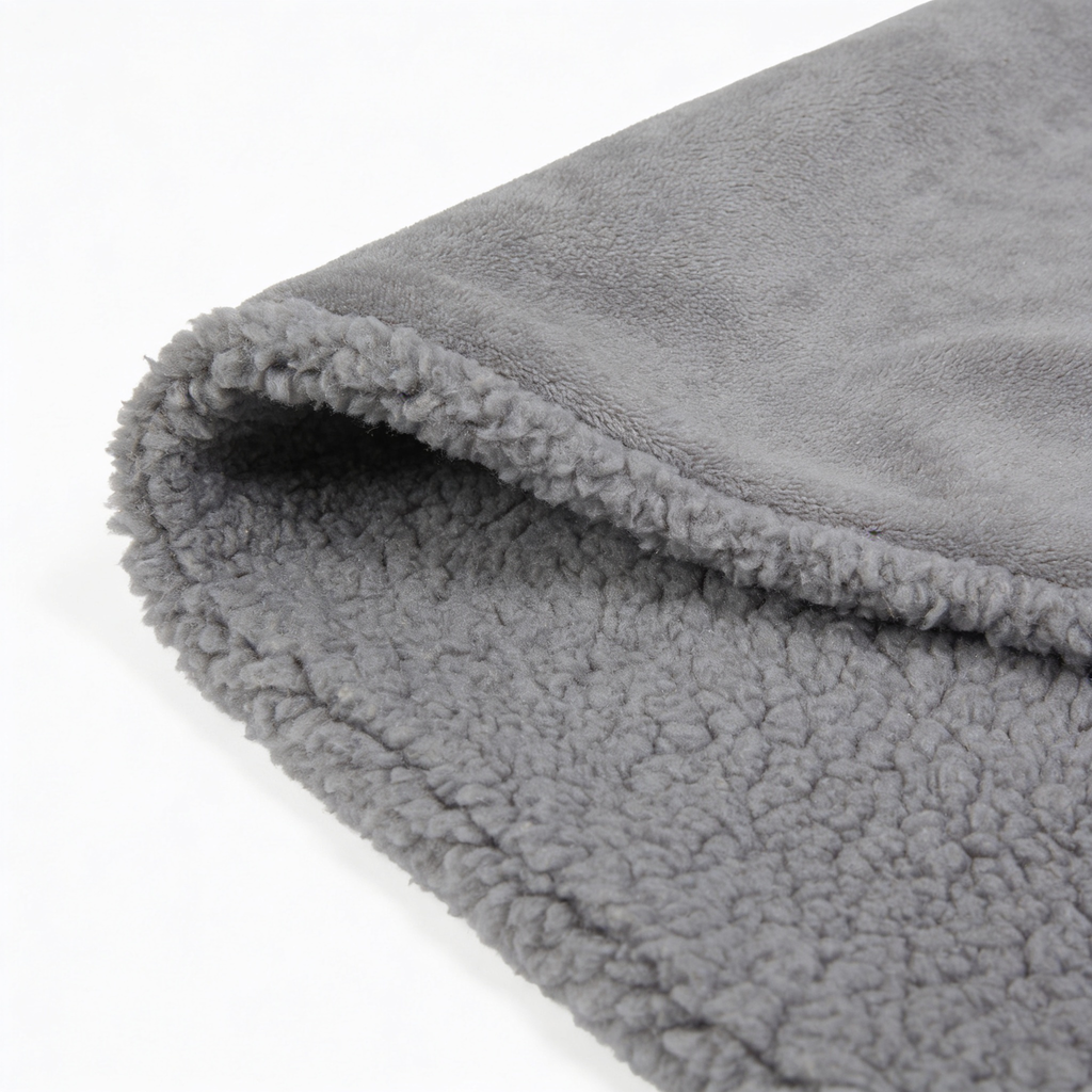 Dkjg Skjane Wasserdichte Hundedecke, Sherpa-Fleece Haustierdecke für Miniaturhunde, kleine Hunde und Katzen, 101 x 73 cm, M, maschinenwaschbar, beidseitiger Sofabezug-Schutz, grau PPB040G01