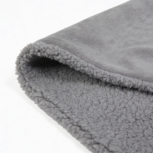Dkjg Skjane Wasserdichte Hundedecke, Sherpa-Fleece Haustierdecke für Miniaturhunde, kleine Hunde und Katzen, 101 x 73 cm, M, maschinenwaschbar, beidseitiger Sofabezug-Schutz, grau PPB040G01